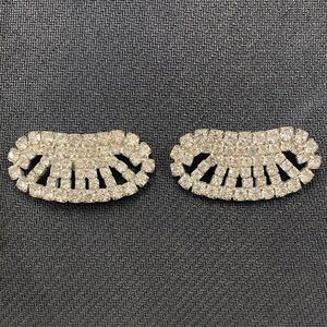 Shoe clips Elegant silver crystal rhinestones